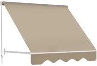 Tenda da Sole Avvolgibile a Parete a Caduta Impermeabile Beige 180x70 cm