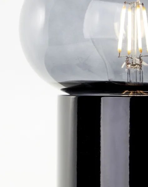 Brilliant - Lampada da tavolo KNUT 1xE27/25W/230V nero/limpido