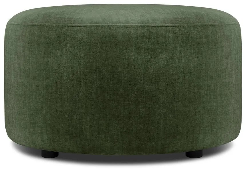 Pouf in velluto verde , ø 68 cm Debbie - Mazzini Sofas