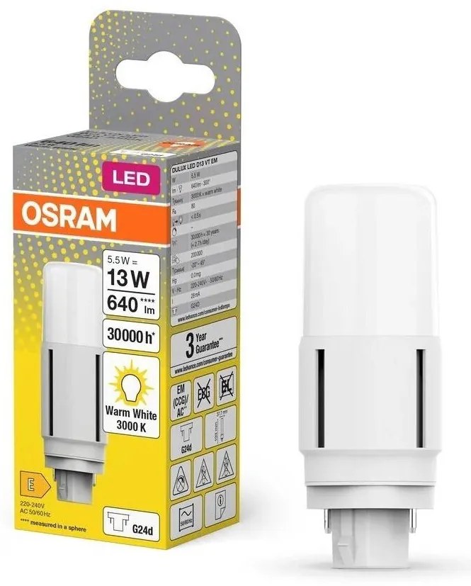 Lampadina LED G24d/5,5W/230V 3000K - Osram