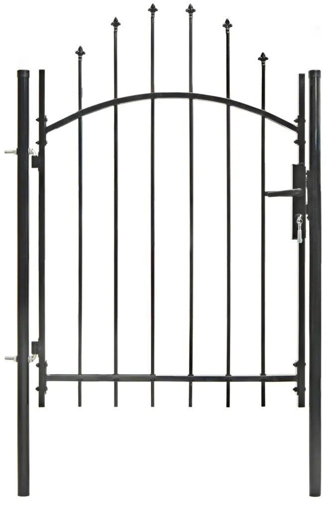 Cancello Da Giardino İn Acciaio 1x1,5 M Nero /