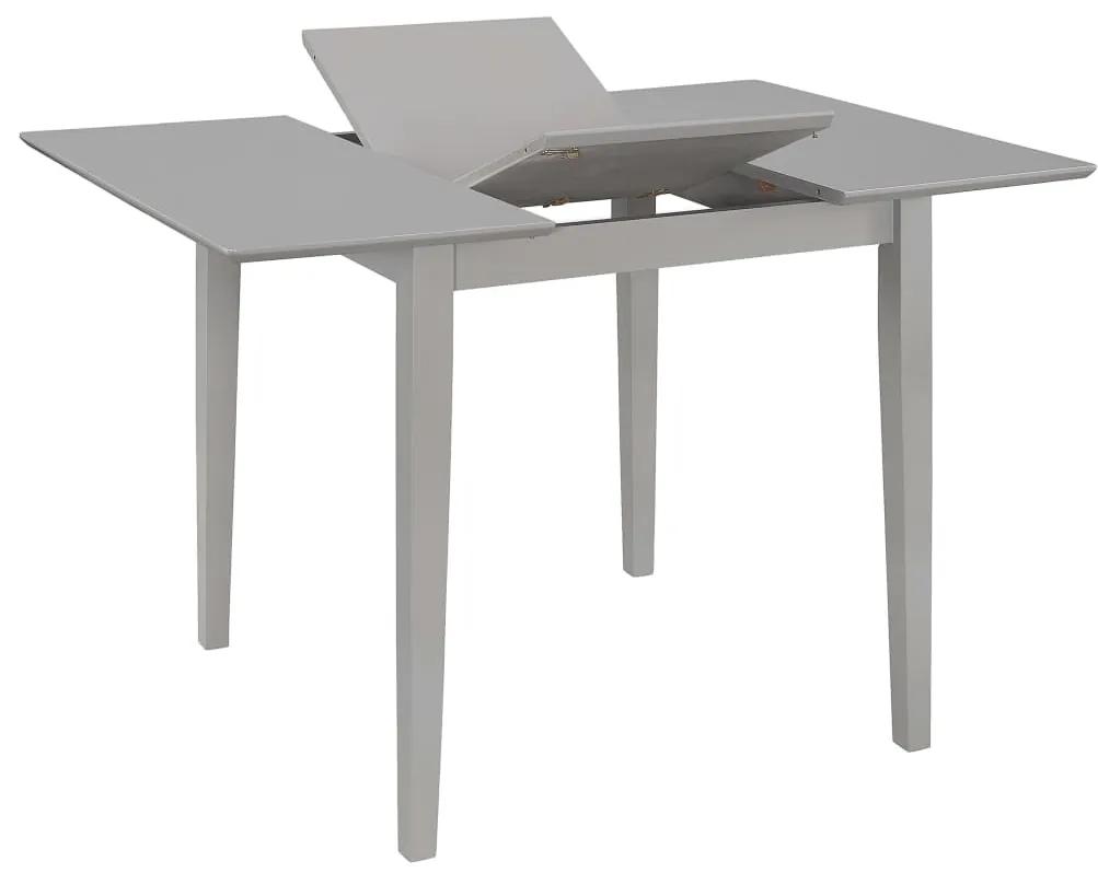 Tavolo da pranzo estensibile grigio (80-120)x80x74 cm in mdf