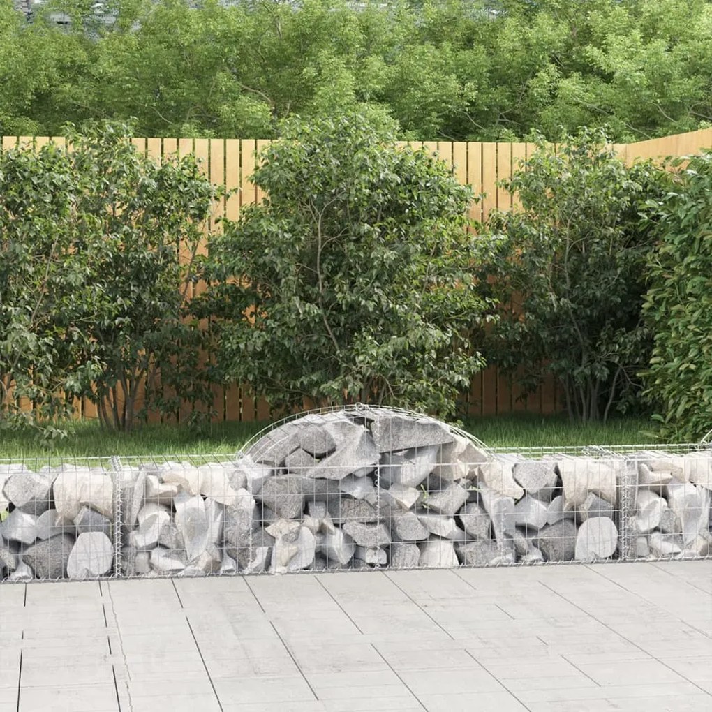 Cesti Gabbioni Ad Arco 13 Pz 200x50x40/60 Cm Ferro Zincato /