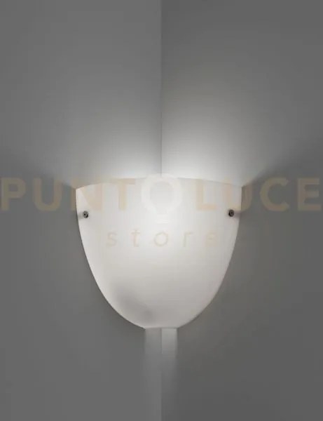 Corner applique a parete bianco satinato 1 luce attacco e27
