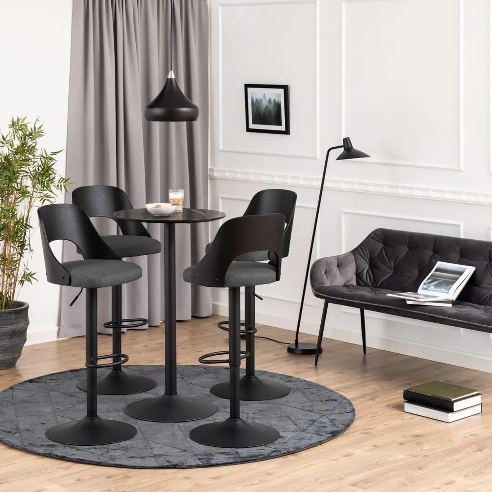 Set di sbagelli da bar grigio scuro con altezza regolabile 2 pz (altezza della seduta 84 cm) Lucy – Actona