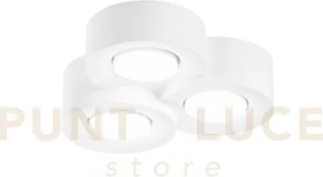 Plafoniera athen tondabianca 3 luci attacco gx53 26x24,5x7,3cm in g...