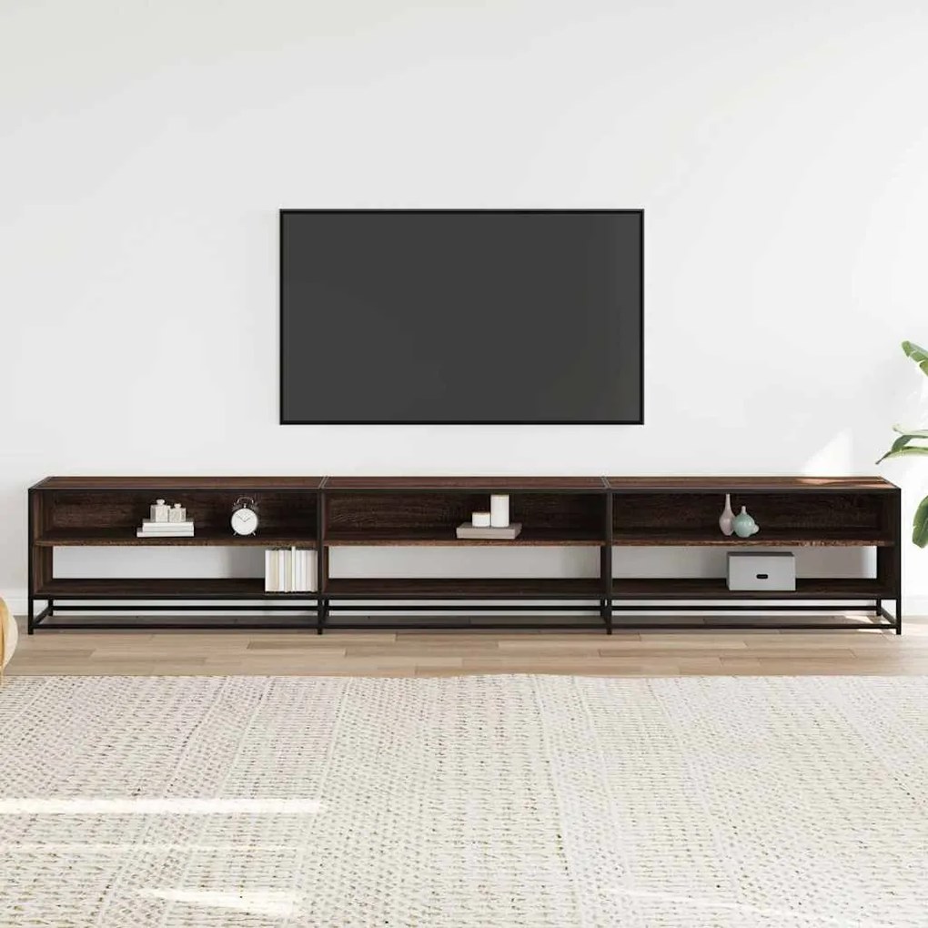 Mobile tv rovere marrone 270x40x46 cm in truciolato