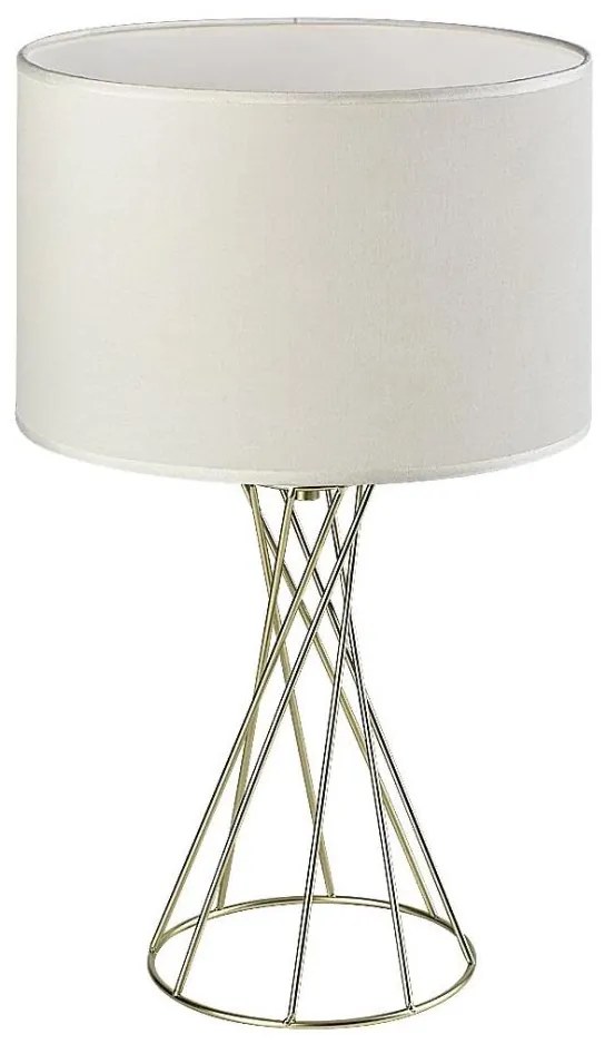 Rabalux 74081 - Lampada da tavolo NIVRA 1xE27/40W/230V dorata/bianca