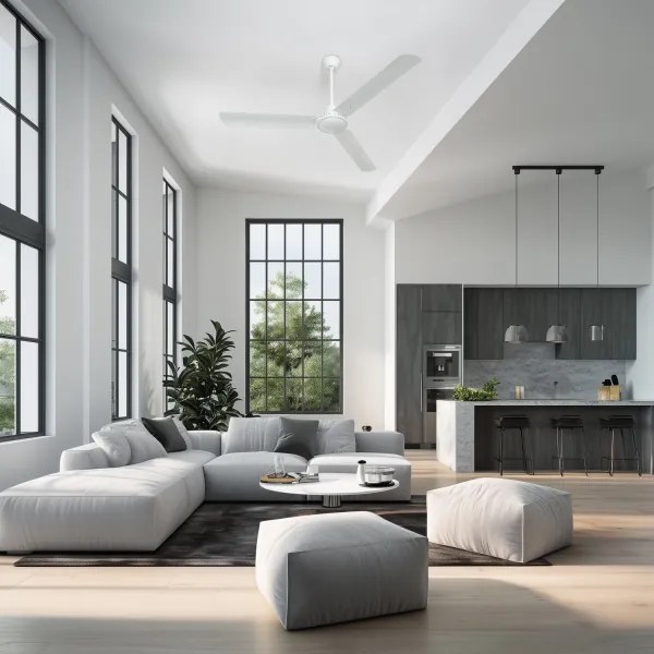 ZEVENTI - Ventilatore a soffitto TOFINO bianco