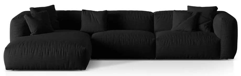 Divano angolare modulare nero (angolo sinistro) Martina - Micadoni Home