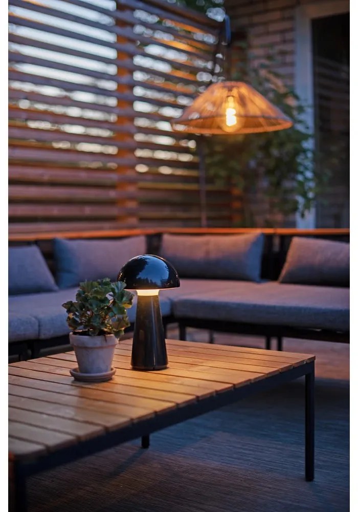 Lampada da tavolo dimmerabile a LED nera (altezza 28 cm) Mushroom - Star Trading