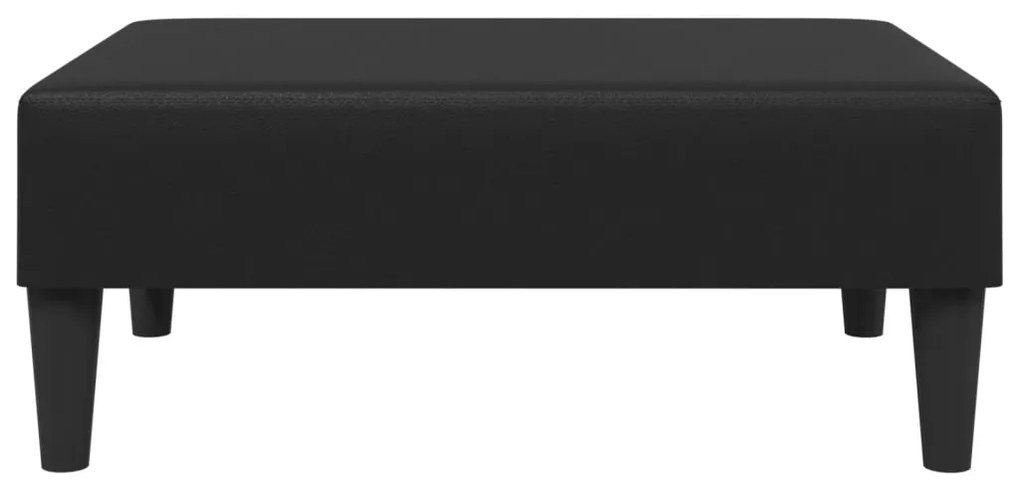 Poggiapiedi nero 77x55x31 cm in similpelle