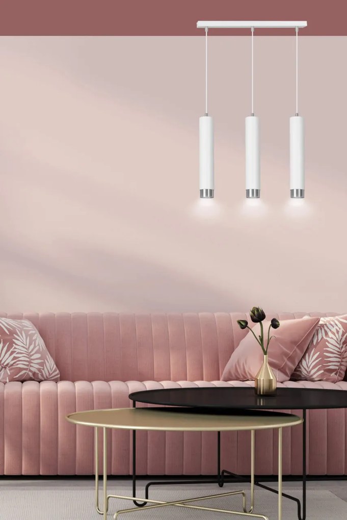 Lampadario a sospensione KIBO 3 BLACK e WHITE