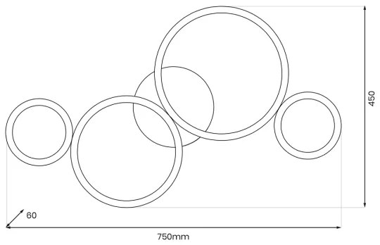 Plafoniera LED UNIVERSE LED/30W/230V nero