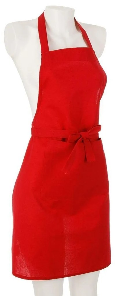 Grembiule con Tasca Atmosphera Rosso Cotone 60 x 80 cm