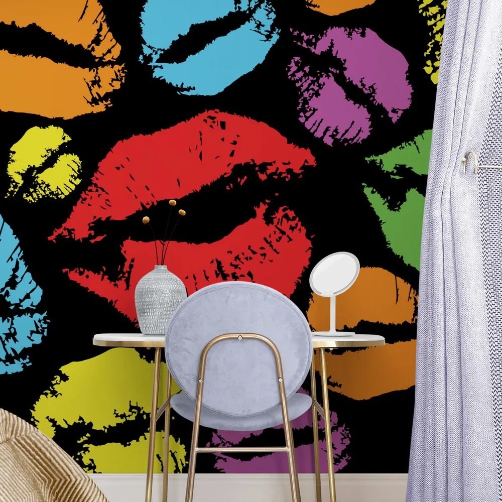 Carta da parati – Baci pop art