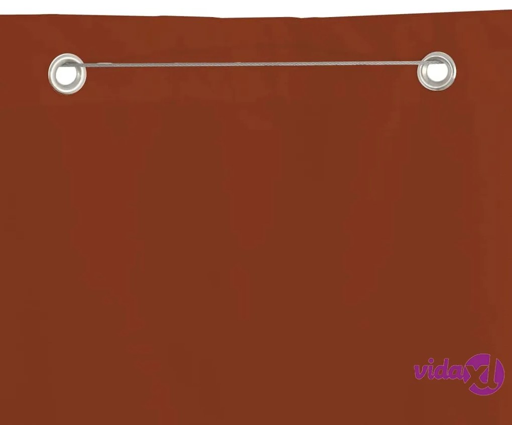 vidaXL Paravento per Balcone Terracotta 80x240 cm in Tessuto Oxford