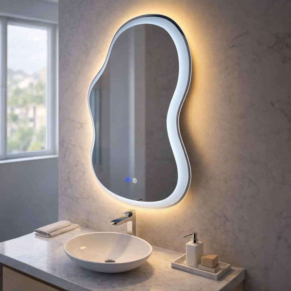 Specchio LED UNO DOUBLE 80x55 cm