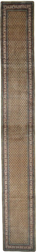 Mir Tappeto persiano 90x620 Beige (Iran) Annodato A Mano