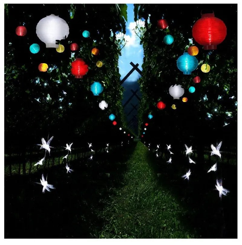 Catena luminosa a LED solare adatta all'esterno, lunghezza 2,7 m Festival - Star Trading