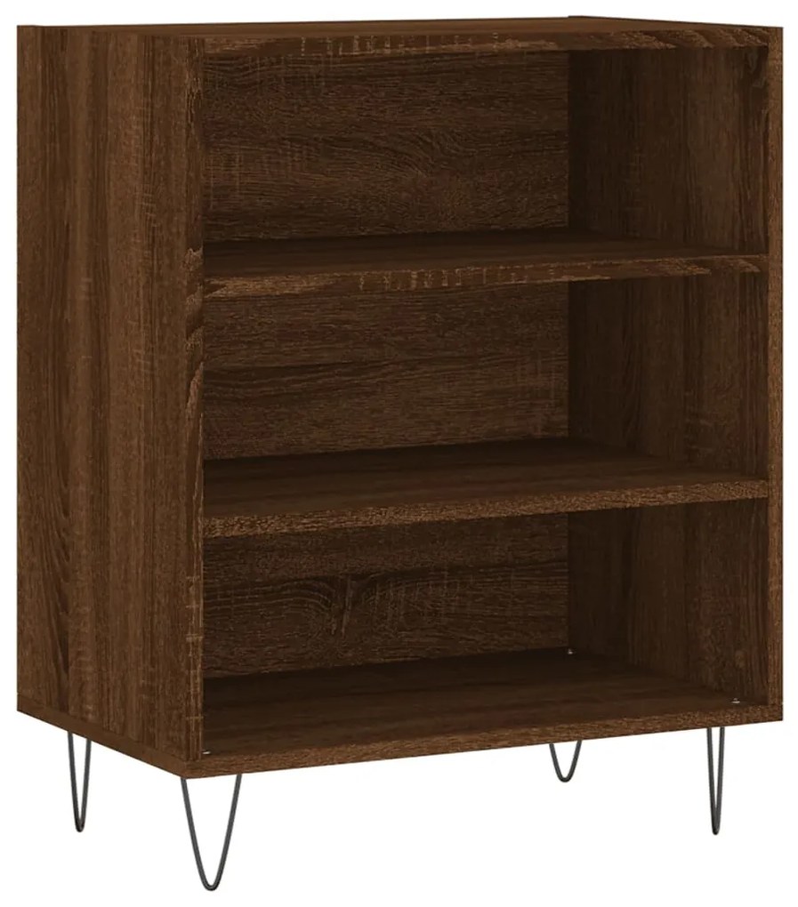 Credenza rovere marrone 57x35x70 cm in legno multistrato