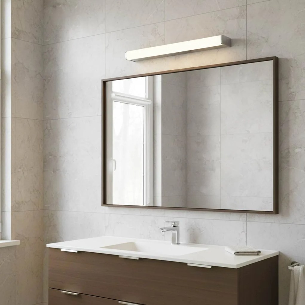 Lampada LED 15W 60cm da Specchio Bagno Cromata IP54 - da Parete Colore Bianco Naturale 4.000K