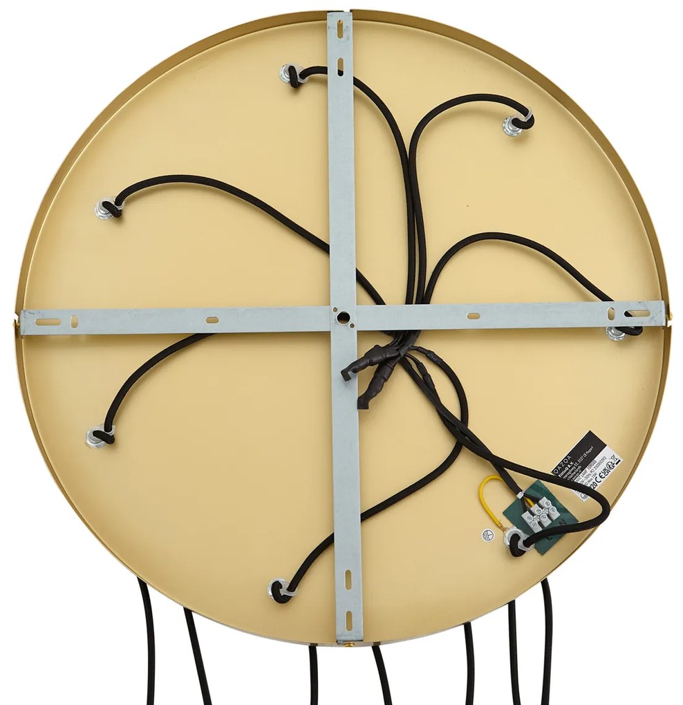 Lampada a sospensione Art Déco oro con vetro arcobaleno 7 luci - Sandra