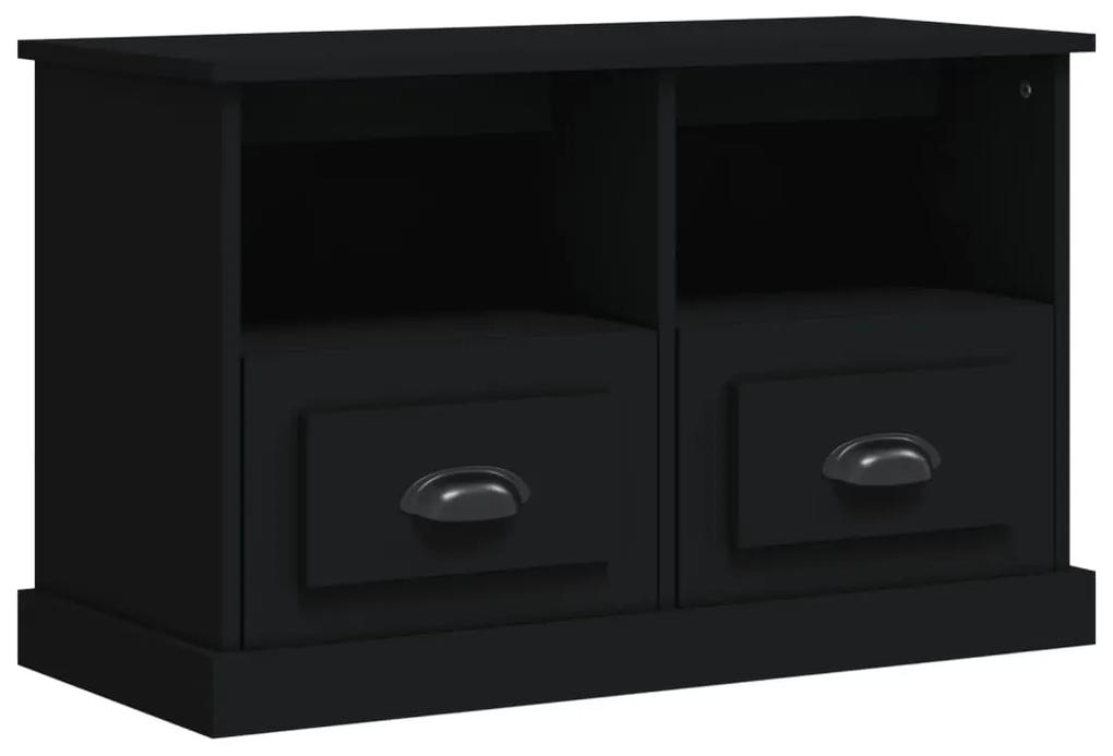 Mobile porta tv nero 80x35x50 cm in legno multistrato