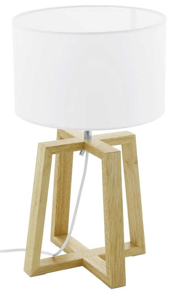 Lampada Da Tavolo Moderna Chietino 1 Legno Marrone Legno 1 Luce E27