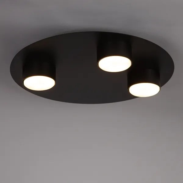 Plafoniera STAR 3xGX53/12W/230V nero