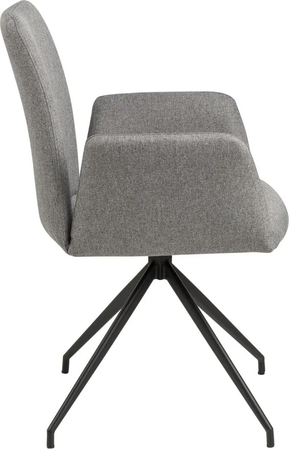 Sedia da pranzo grigia in imbottito con braccioli Naya – Actona