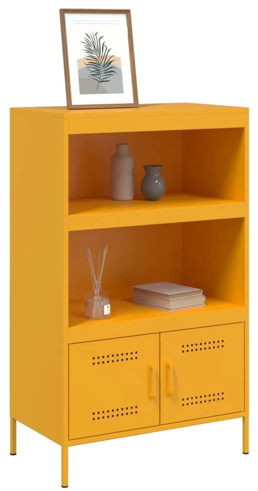 Credenza giallo senape 68x39x113 cm in acciaio