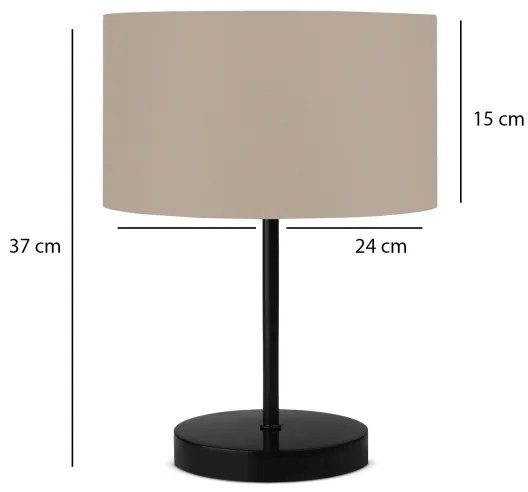 Lampada da tavolo AYD 1xE27/40W/230V beige/nera