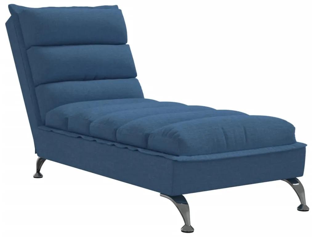 Chaise longue con cuscini blu in tessuto