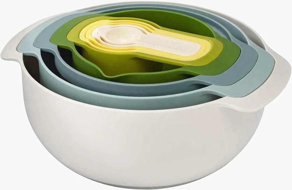 Ciotole da cucina con misurini, set da 9