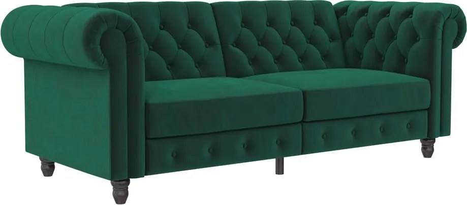 Divano in velluto verde scuro 236 cm Felix - Støraa