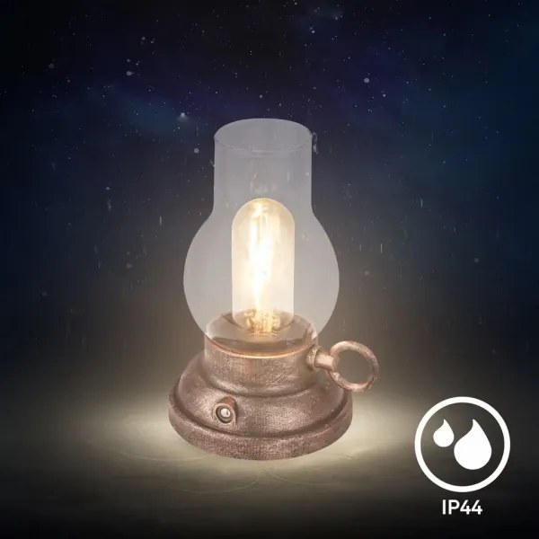 Brilo - Lampada da tavolo LED dimmerabile ricaricabile per esterni KANEA LED/1,5W/5V IP44 1200mAh bronzo