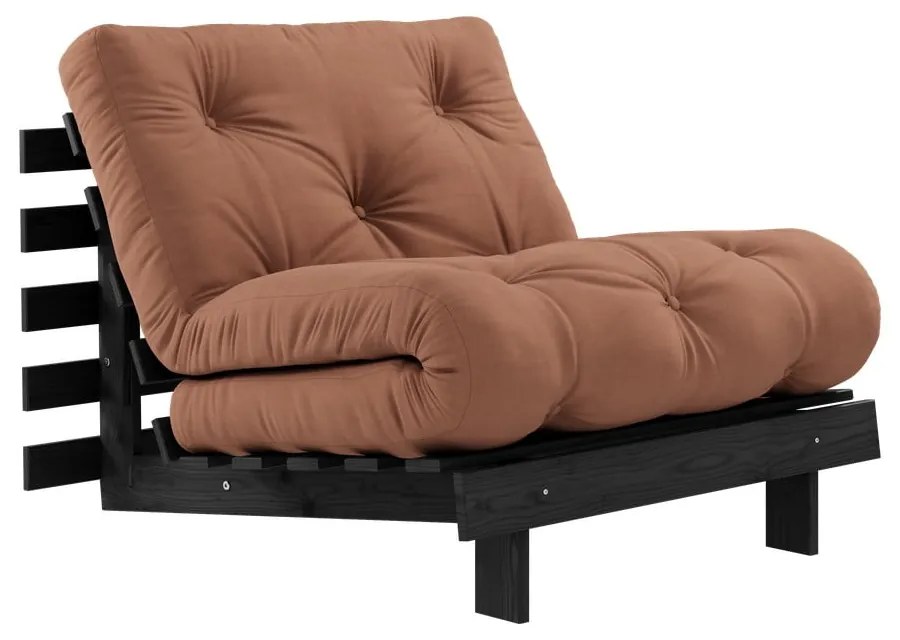 Poltrona in colore mattone Roots Black Night - Karup Design