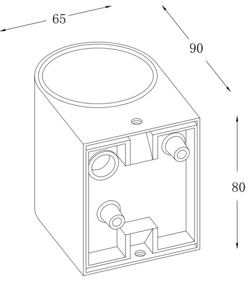 RED - Design Rendl -R12027- Applique LED da esterno ZACK LED/3W/230V IP54