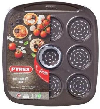 Vassoio da Forno Pizza Mini Pyrex Asimetria acciaio galvanizzato (9 Compartimenti) (16 x 16 cm)