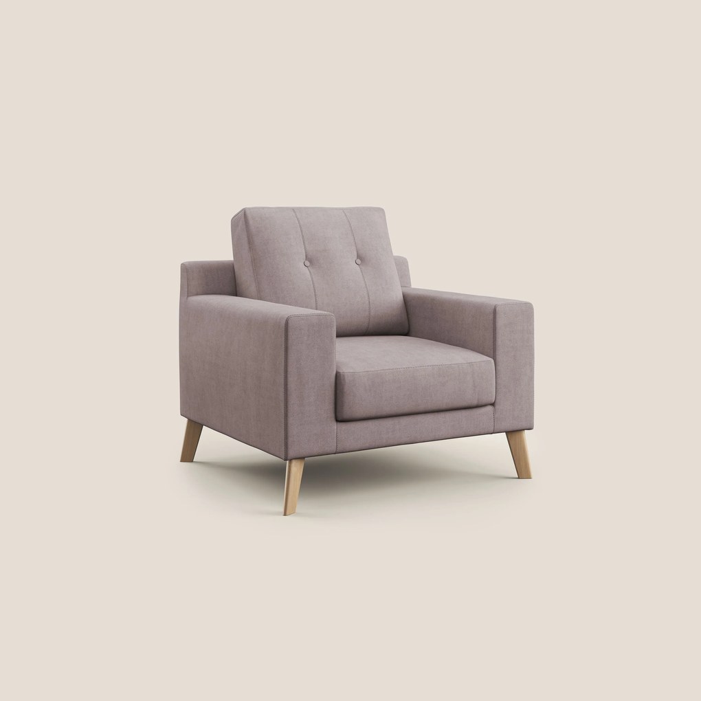 Danish poltroncina in tessuto morbido impermeabile T02 rosa
