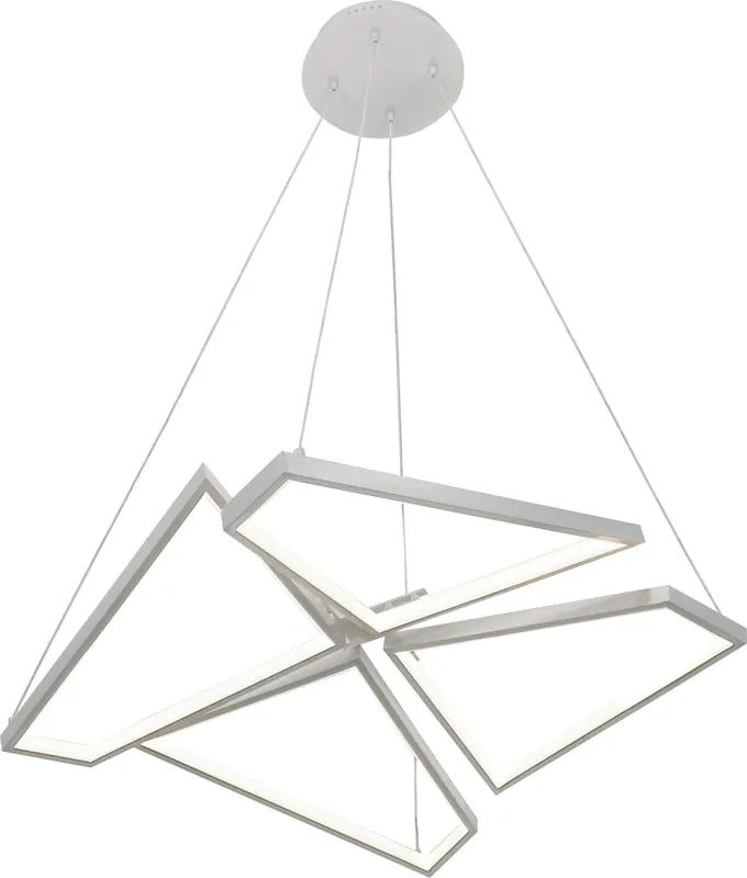 Lampadario LED moderno Carolina grigio Ø50cm, luce con 3 temperature di colore 2800 lumen, NOVECENTO