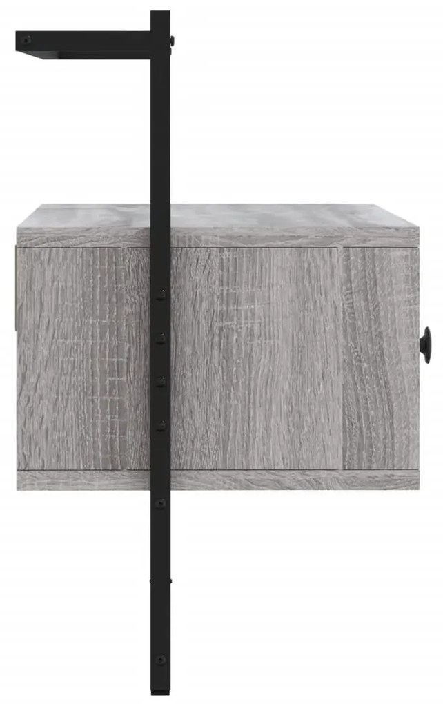 Mobile tv a muro grigio sonoma 60,5x30x51 cm legno multistrato