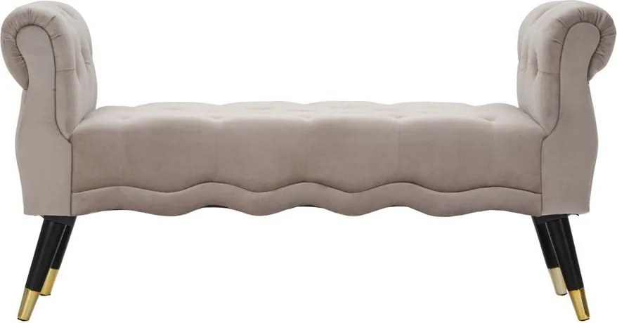 Panchina grigio tortora con rivestimento in velluto Paris – Mauro Ferretti