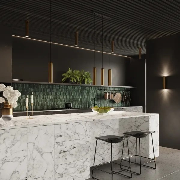 Sollux SL.1241 - Lampadario a sospensione con filo LAGOS 2xGU10/10W/230V oro