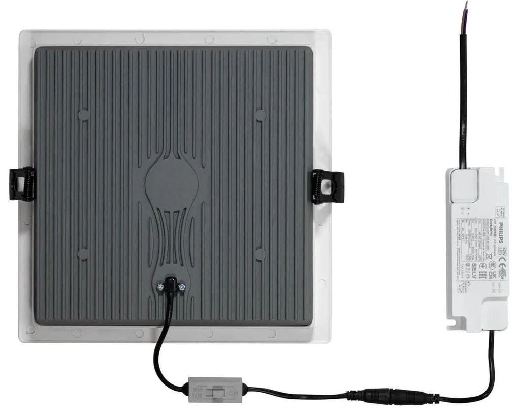 Faro da incasso 44W Foro 205x205mm UGR19 con driver Philips CRI92 CCT Colore Bianco Variabile CCT