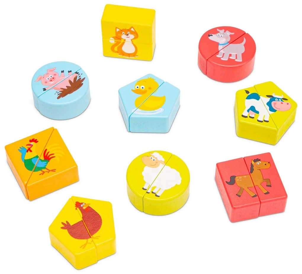 Puzzle in legno - Forme e animali