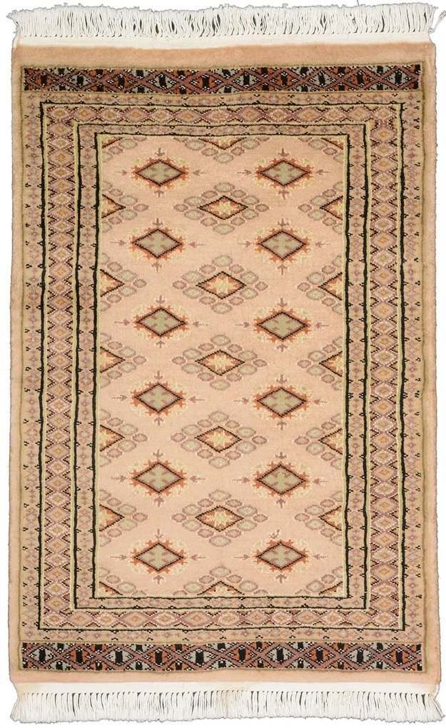Bokhara Tappeto orientale 90 x 60 Beige (Pakistan) Annodato A Mano