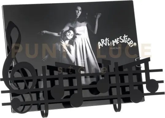 Portafoto di design "musica" piccolo nero