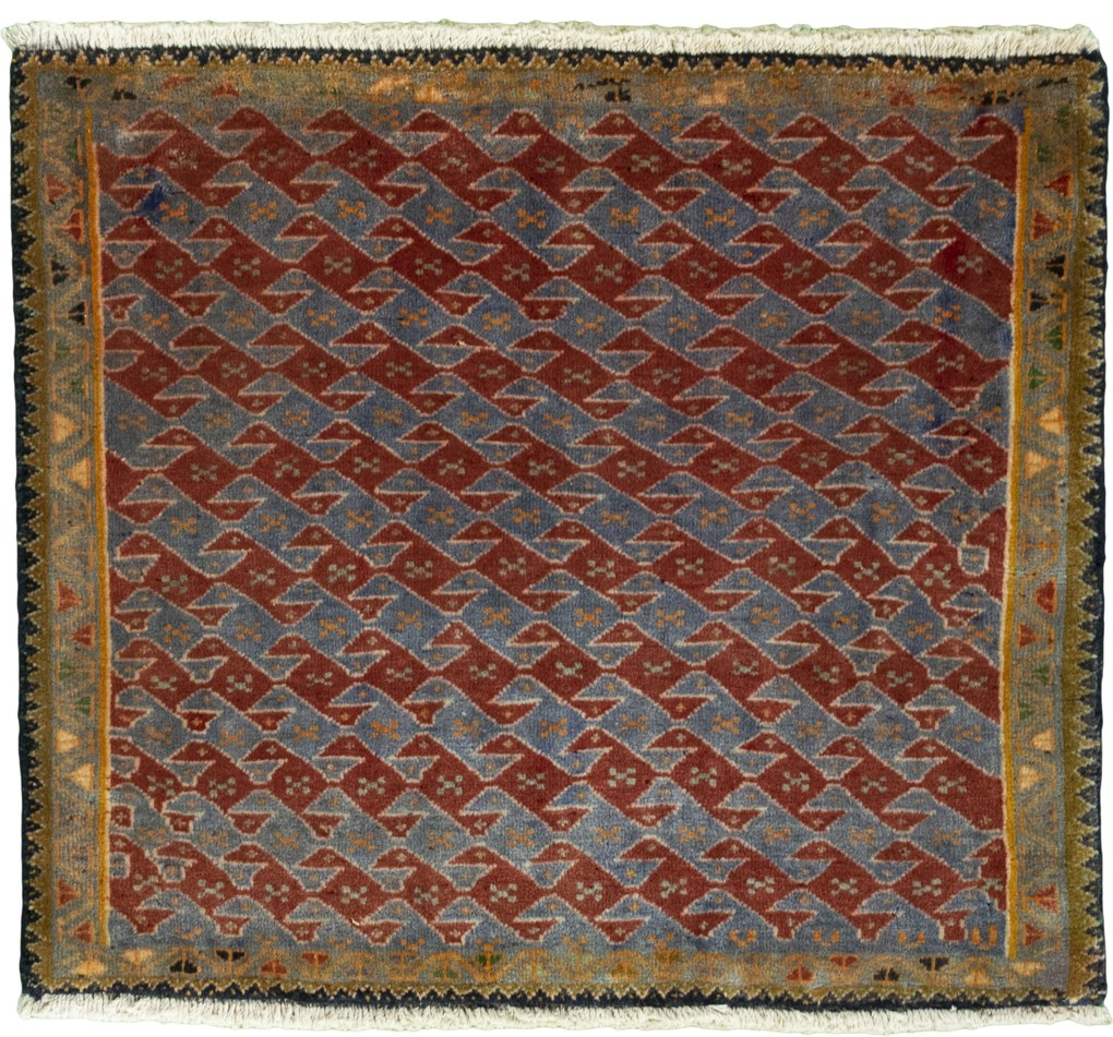 Shiraz Tappeto persiano 60x70 Rosso (Iran) Annodato A Mano